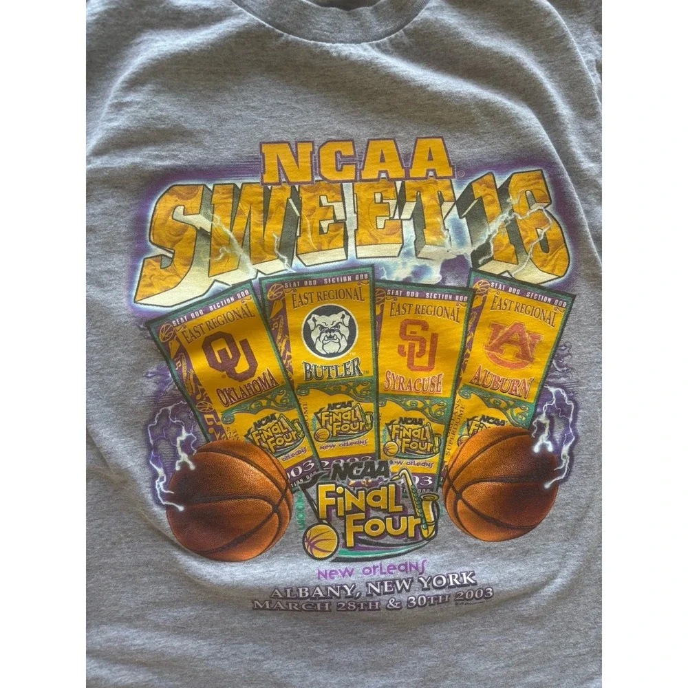 Vtg 2003 March Madness Final Four T-Shirt Lee Sport Youth 14-16 Large - Picture 2 of 9